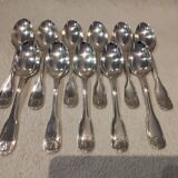 11 silver plated dessert spoons, Christofle Vendome, 17.1 cm