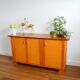 Enfilade / buffet bois et rotin vintage 1970s