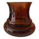 Vase en verre ambré avec un motif en relief
