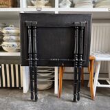 Napoleon III folding table in blackened wood 72 x 54 cm