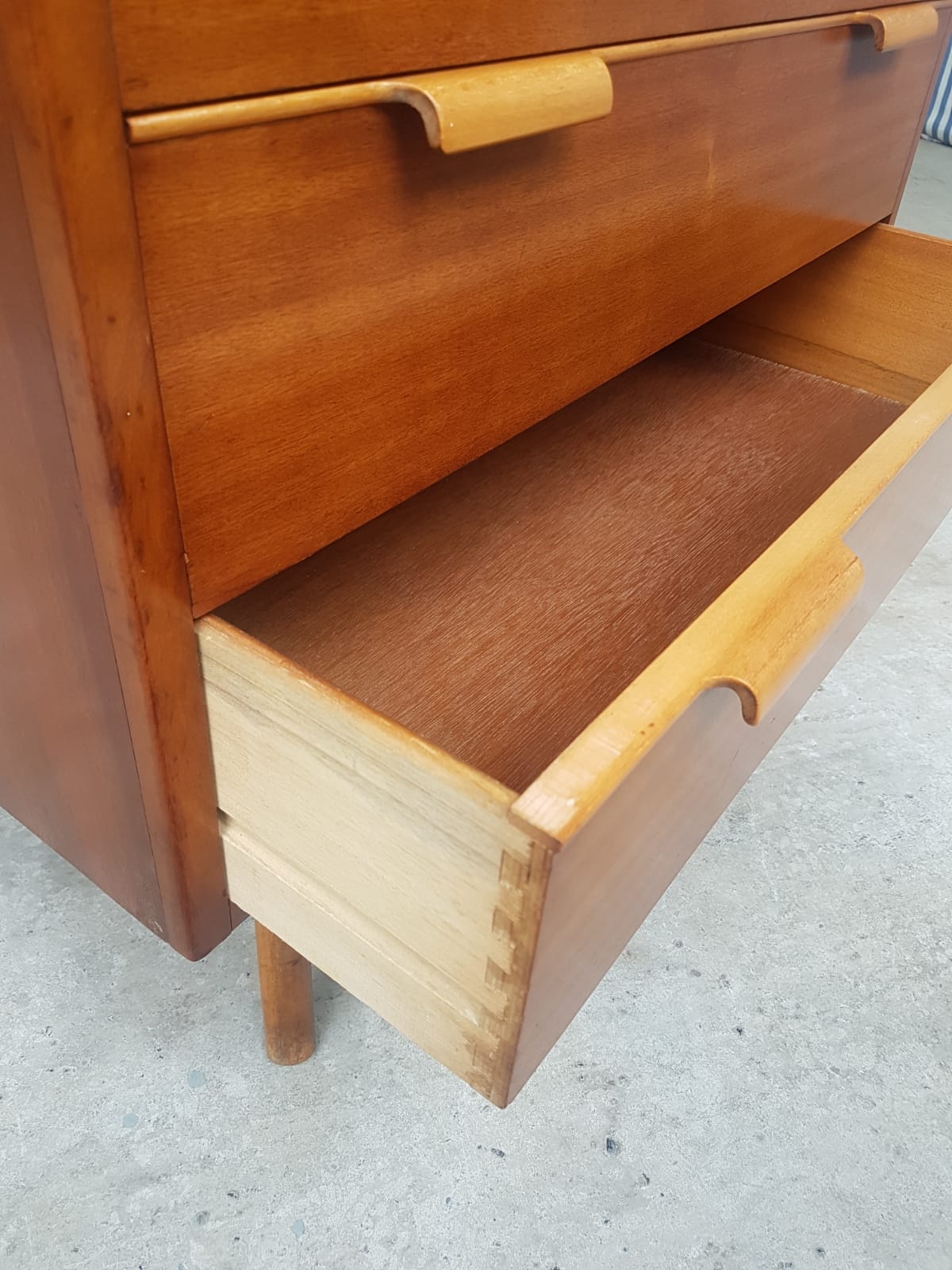 Walnut tallboy chest of drawers