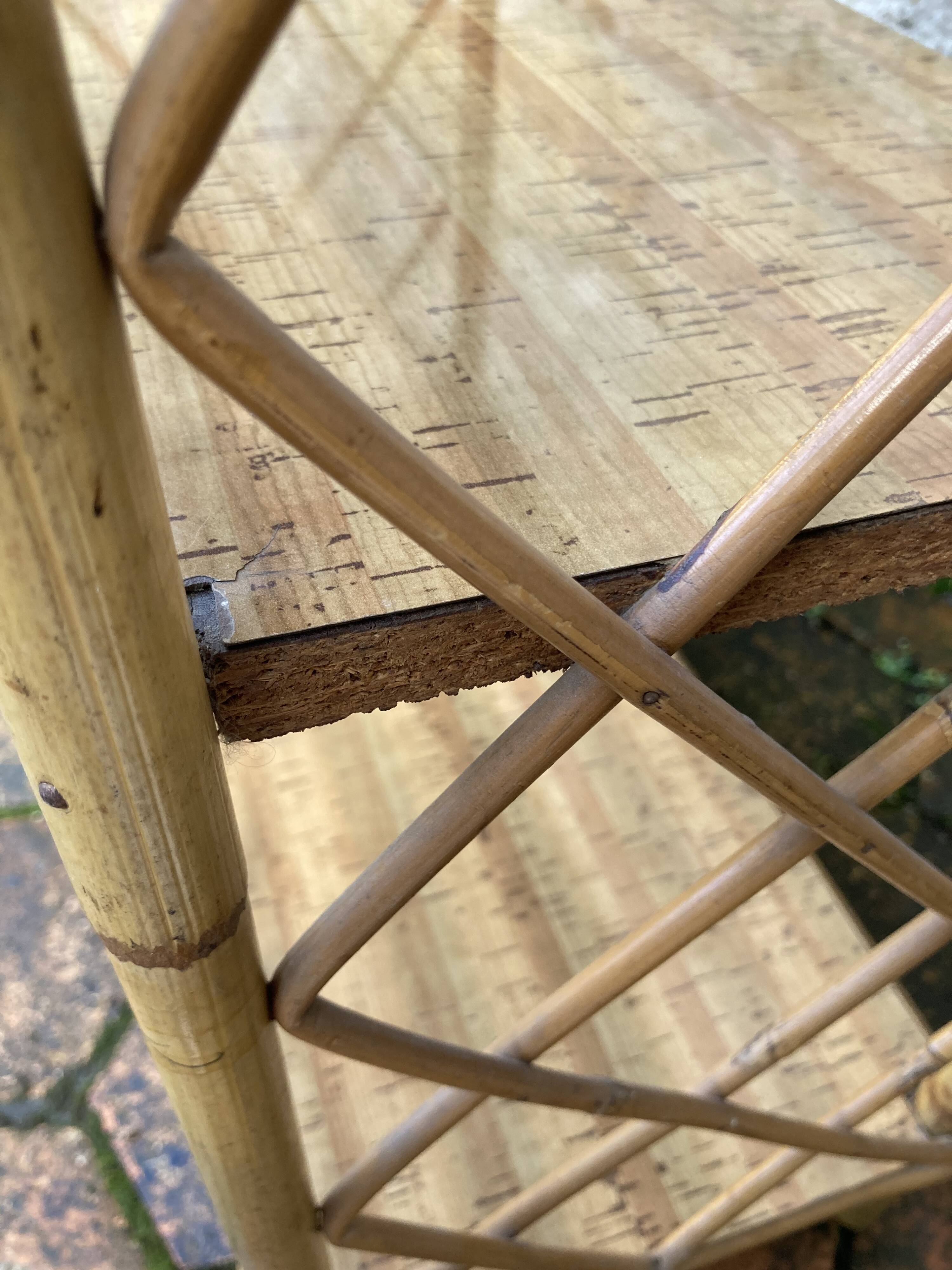 Vintage rattan shelf