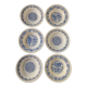 6 hollow plates with floral patterns
