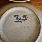 Set of 10 CNP Village Stoneware Dessert Plates