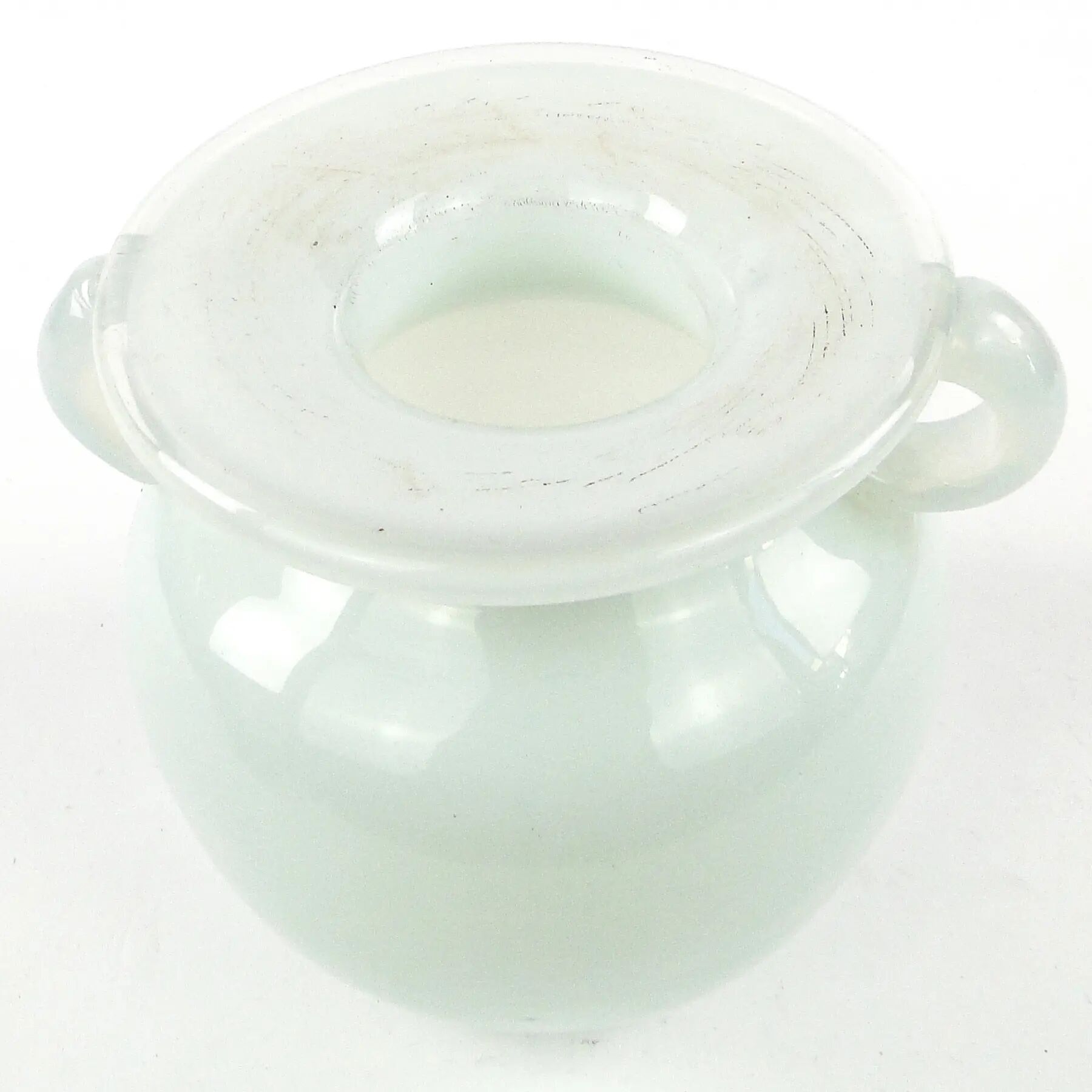 Vase minimaliste, en verre, conçu par J. Słuczan-Orkusz, Pologne, années 1970.