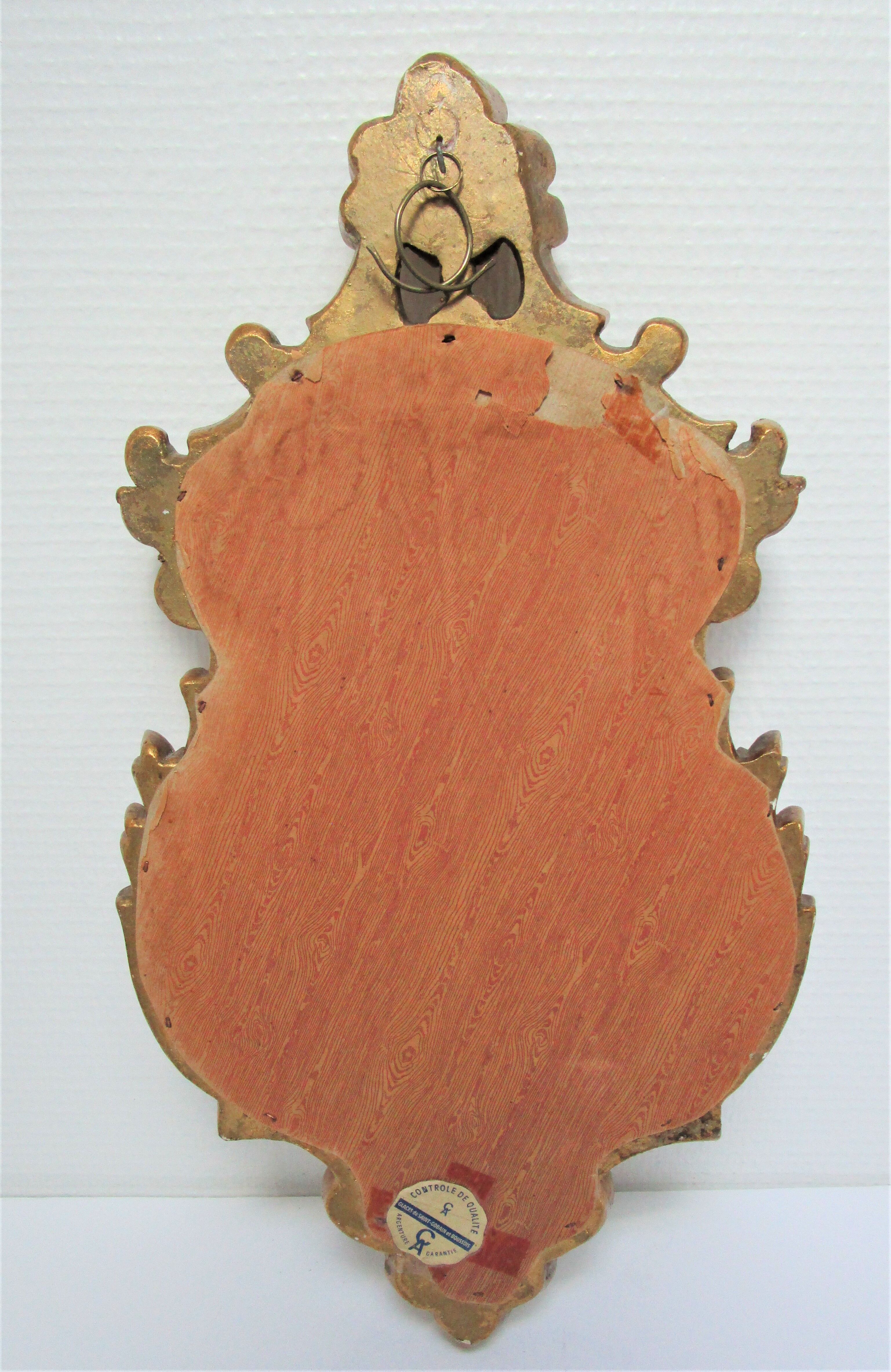 Mirror rocaille gilded ice saint-gobain vintage