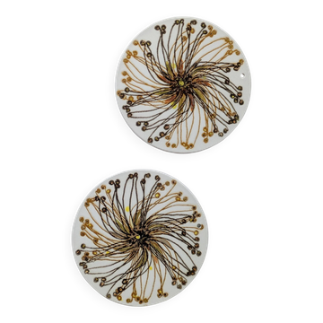 Set of 2 Royal Copenhagen trivets, Denmark, 1970s