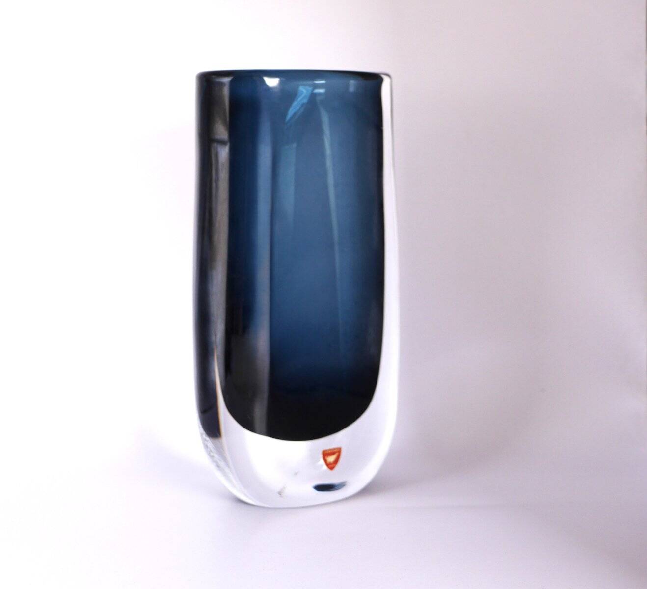 Vase et coupelle en verre par Landberg pour Orrefors