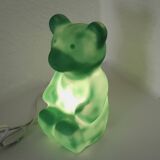 JELLY BEAR lamp, green teddy bear night light