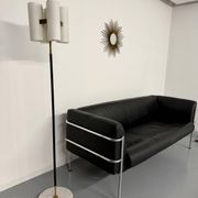 Vintage 1960s Arlus France brass four-light lamp post.