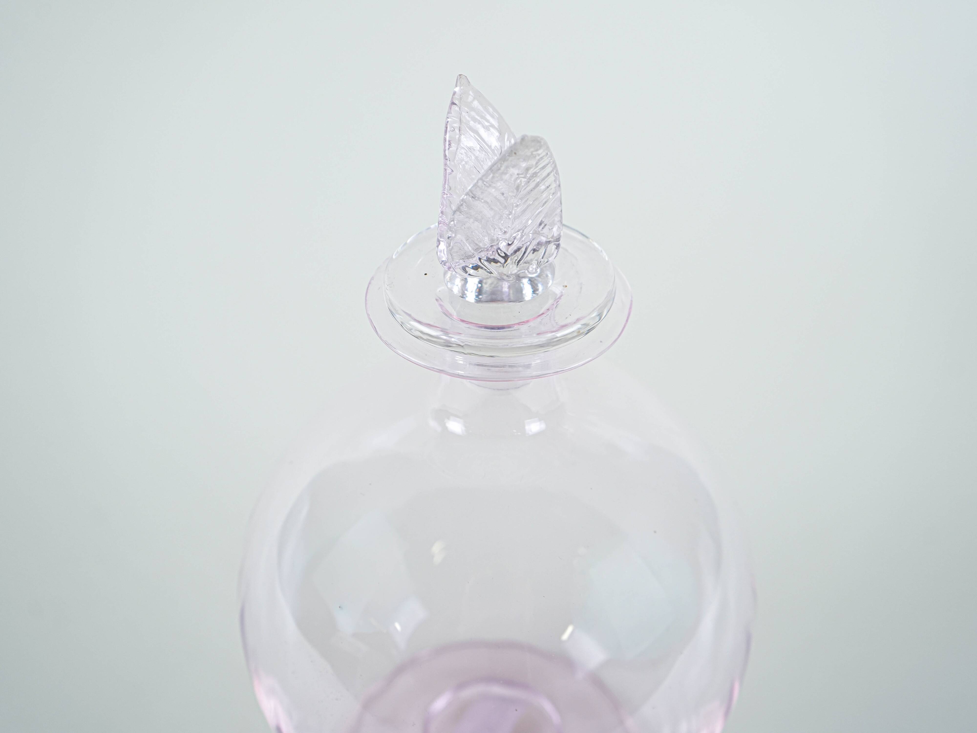 Glass carafe, Italian design, 1970s, manufactured in Italy