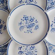 Set of 10 Moulin des Loups dinner plates, Alain