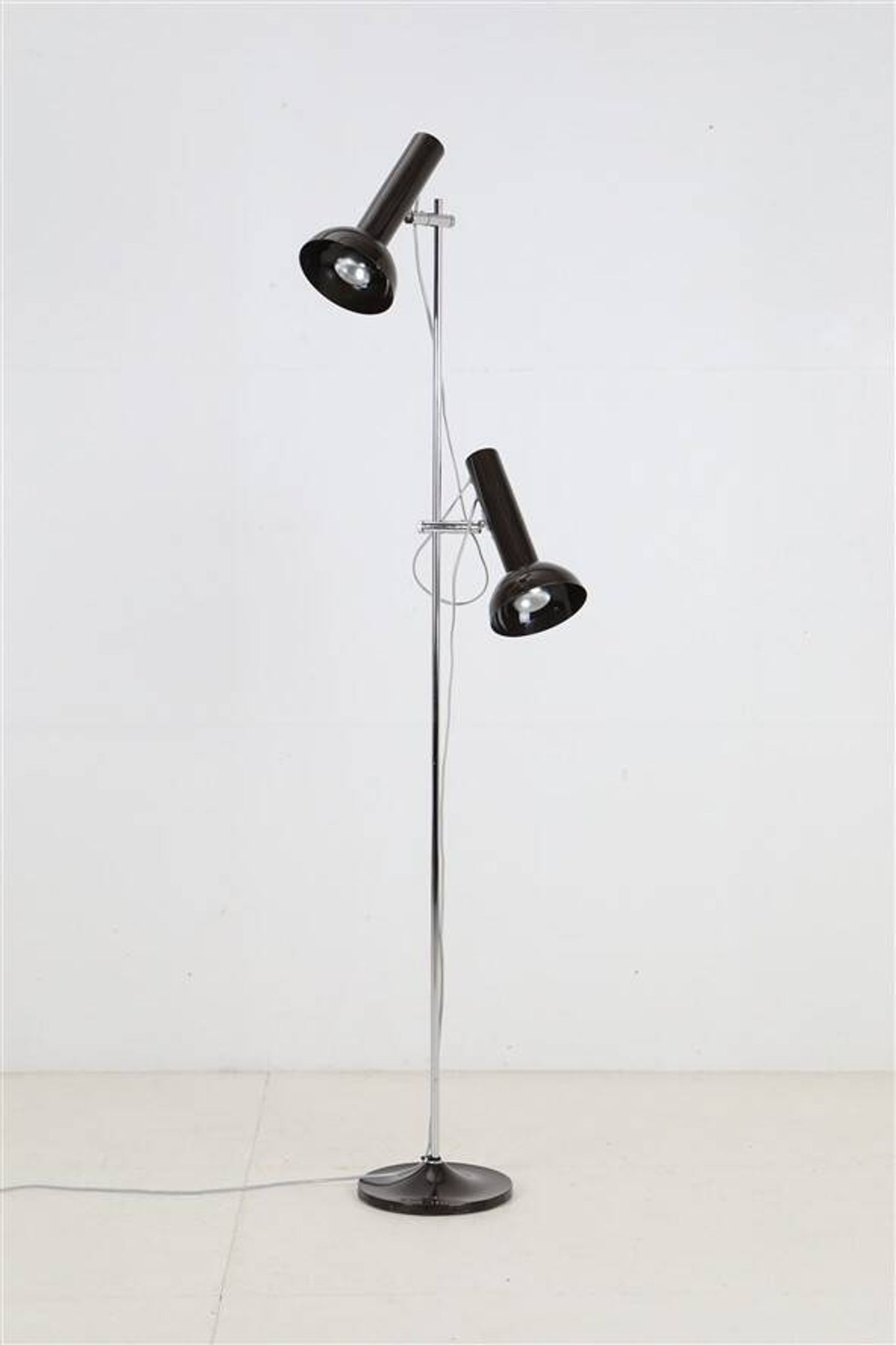 Big mid-century double-spot floor lamp / 1960s–1970s / space age / Danish modern design