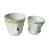 2 cups brulots in porcelain thick bistro late 19 eme