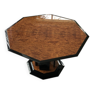 Octagonal table signed Paul Michel