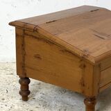 Pupitre Ecritoire de table en bois massif vintage 1950