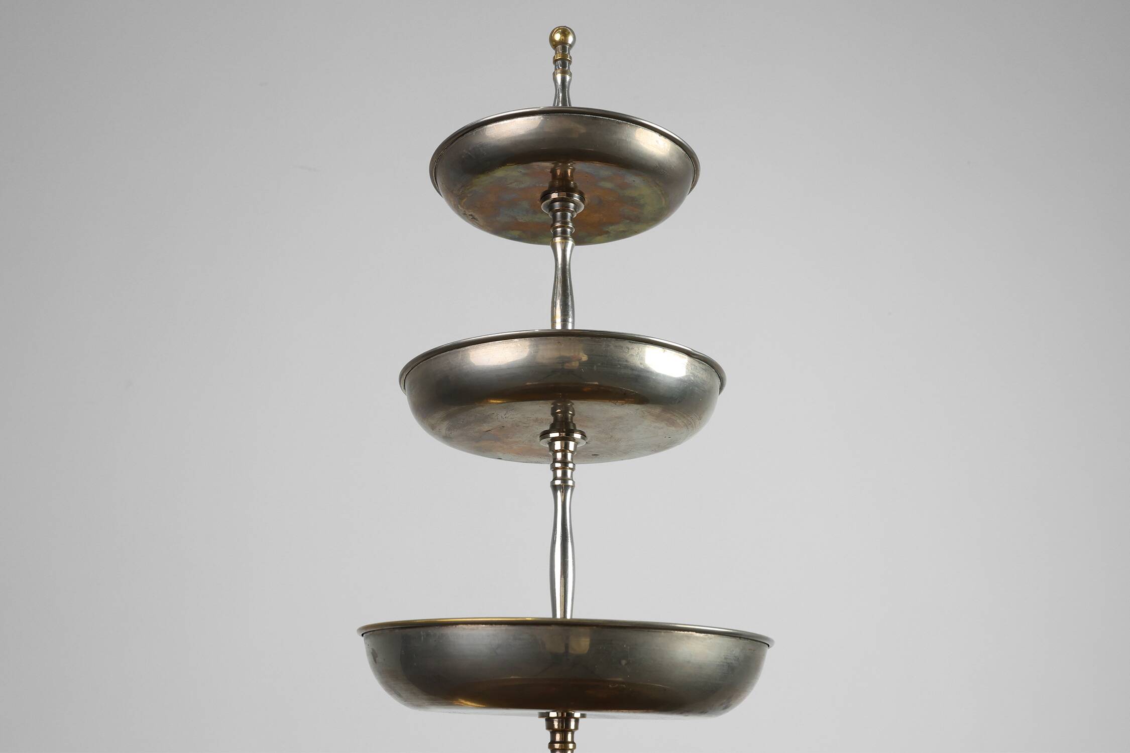 Large 19th‑Century Silvered Étagère or Serving Stand, France