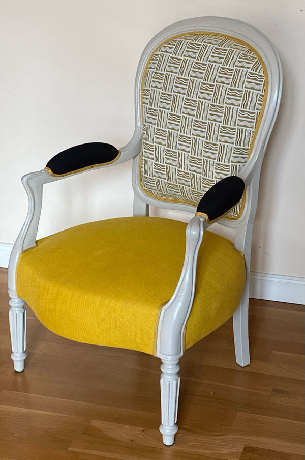 Fauteuil Victoria, style Louis Philippe