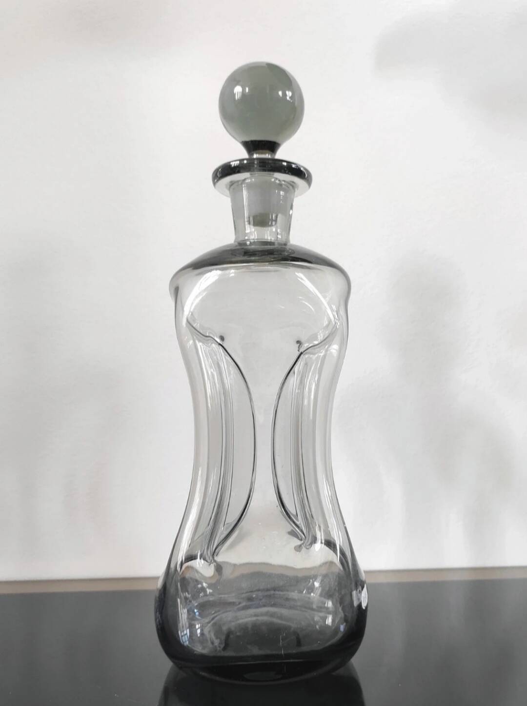 Vintage smoked glass carafe / decanter - Scandinavian design 1960