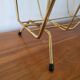 Vintage gold metal magazine rack 1950s-70s newspaper holder