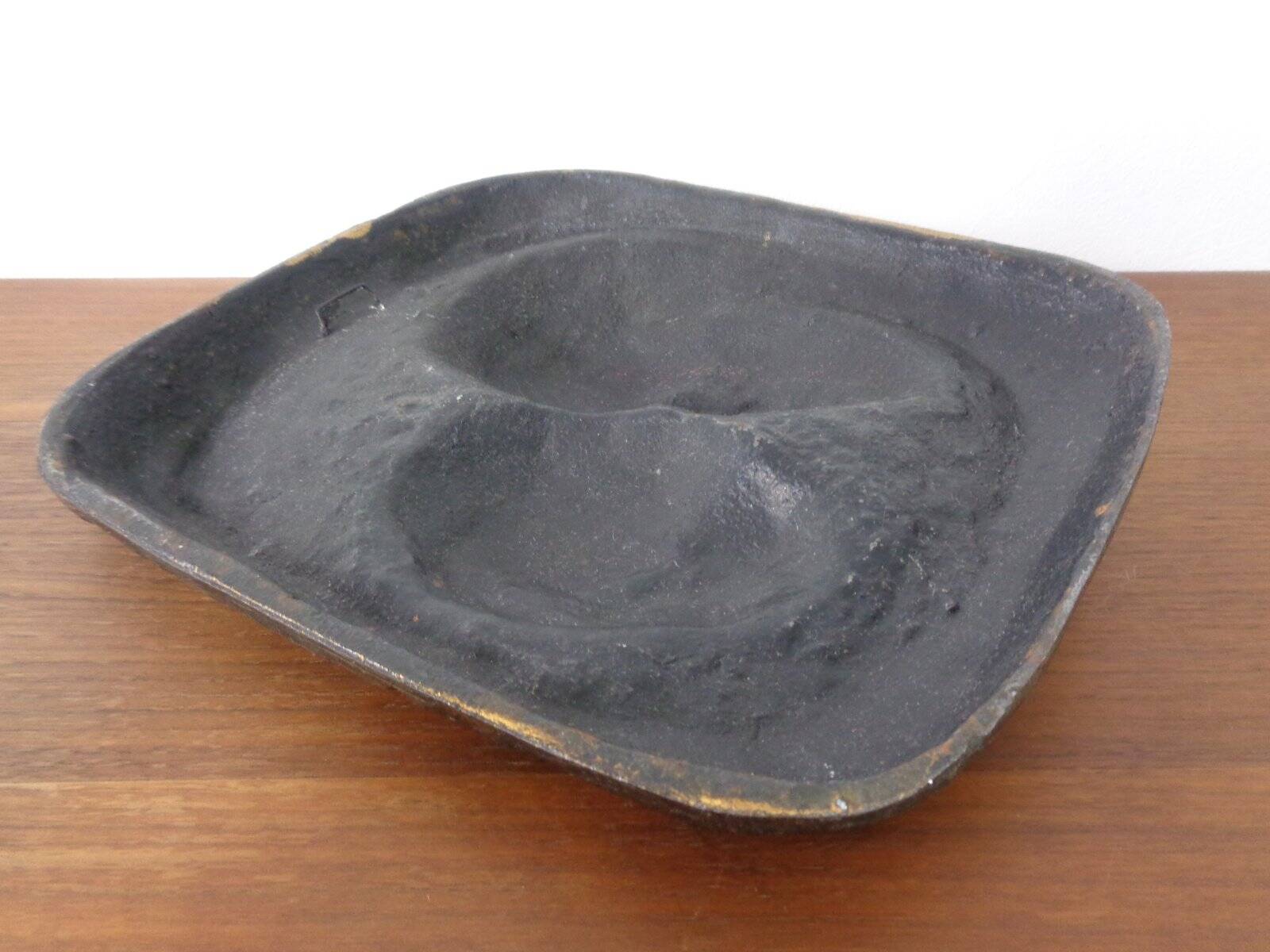 German bronze relief of mother with baby, 1940s.