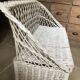 Vintage wicker chest bench