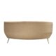 Gigi Radice Mid-Century Modern Ivory Chenille Cotton Curved Italian Sofa