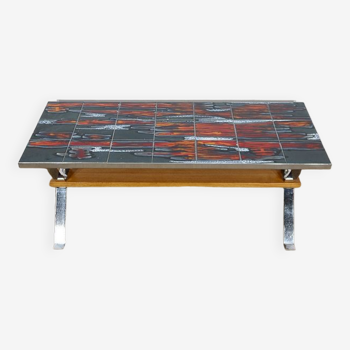 Glazed ceramic coffee table – 1960