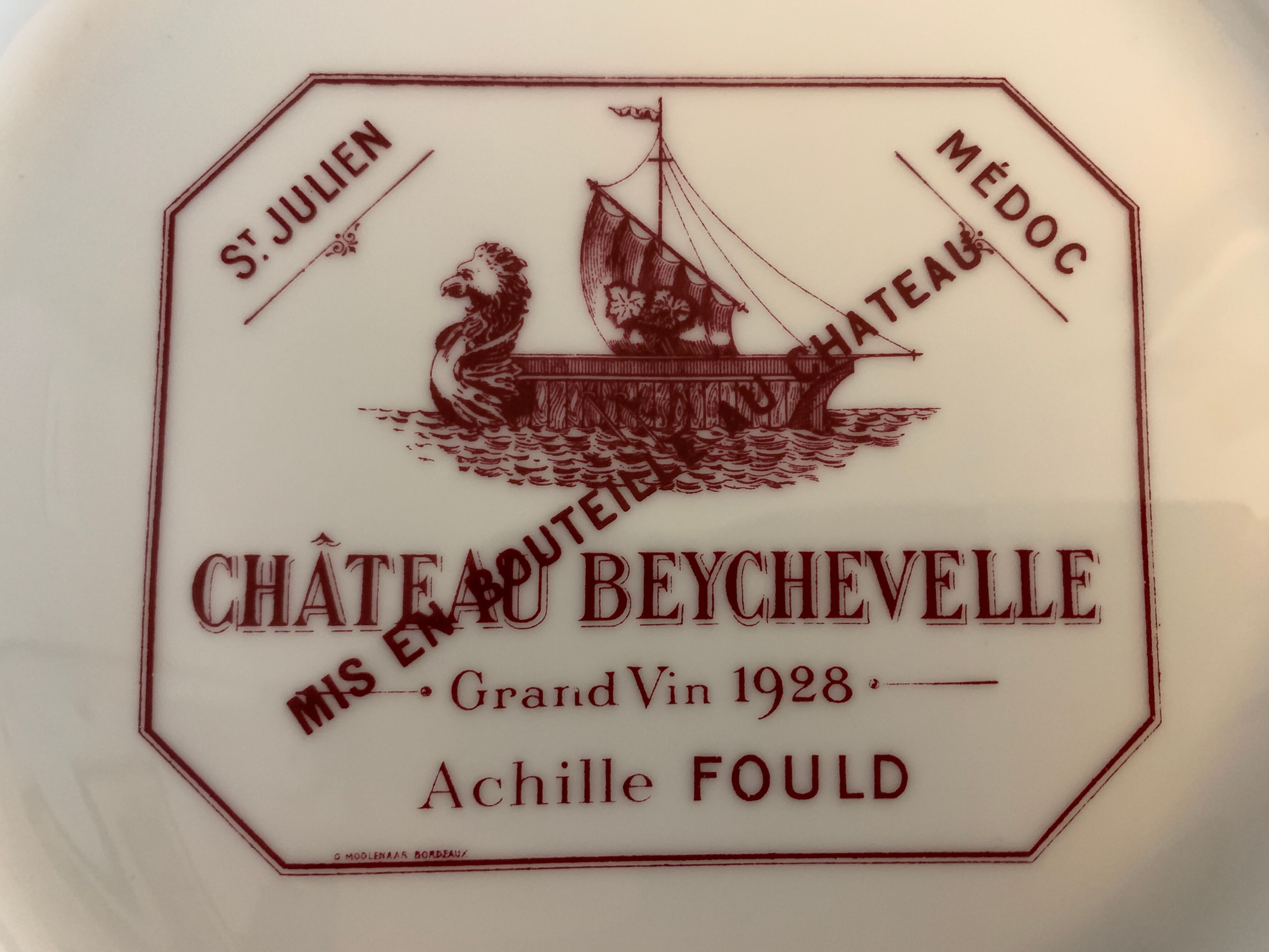 6 plates Limoges Grands Vins de Bordeaux and Châteaux du Médoc