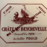 6 plates Limoges Grands Vins de Bordeaux and Châteaux du Médoc