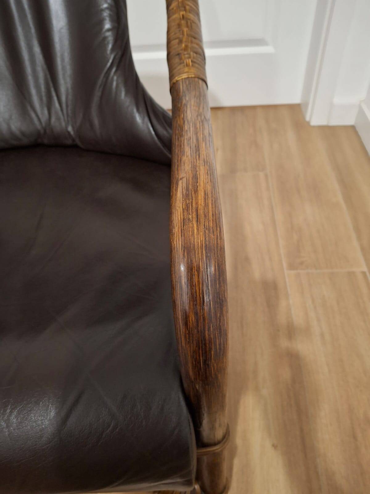 Vintage armchair in Manila style, Denmark, 1960s