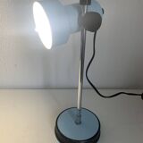 Lampe vintage 1960 bureau Veneta Lumi bleu ciel - 30 cm