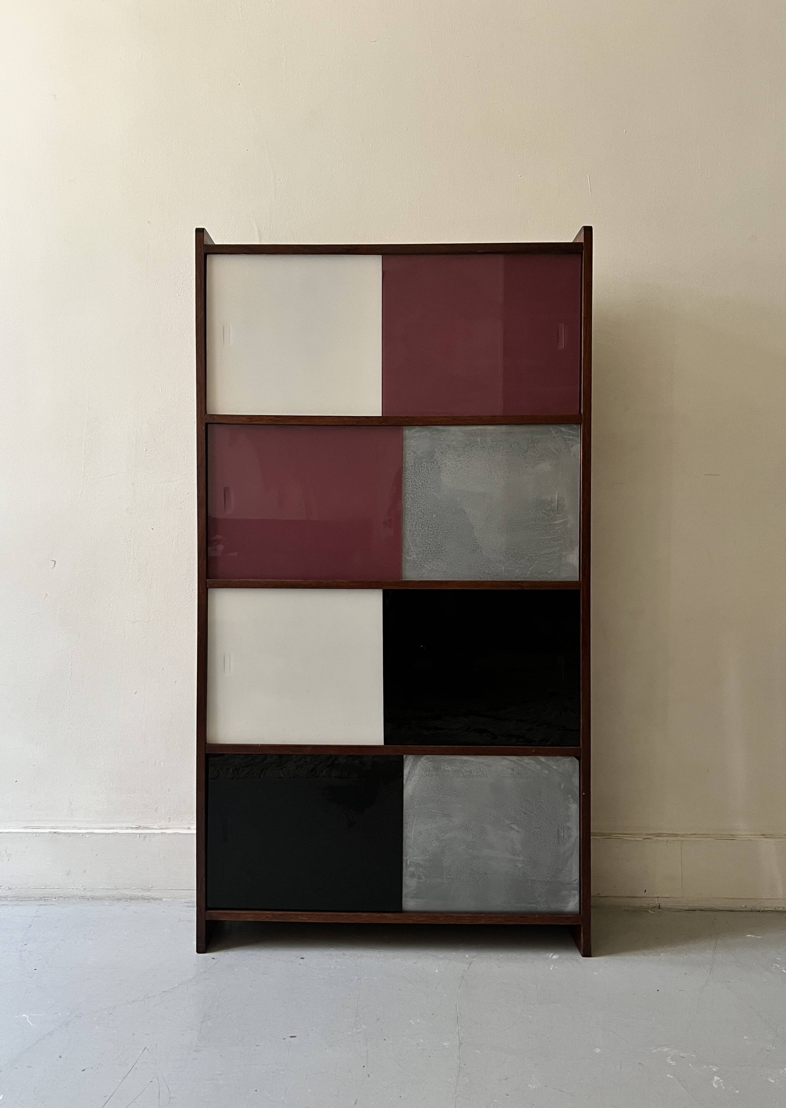 Glass-fronted bookcase by D.Rozaffy, Meuble Oscar edition, 1960s