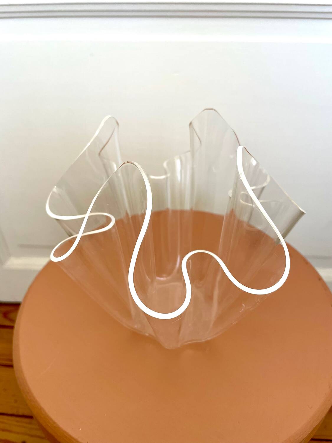 Vintage draped plexiglass cup