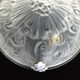 Suspension basin in glass paste Art Deco 1 Fire Sousman Lille with floral motifs