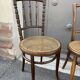 Lot de 4 chaises bistrot café bois courbé dépareillées