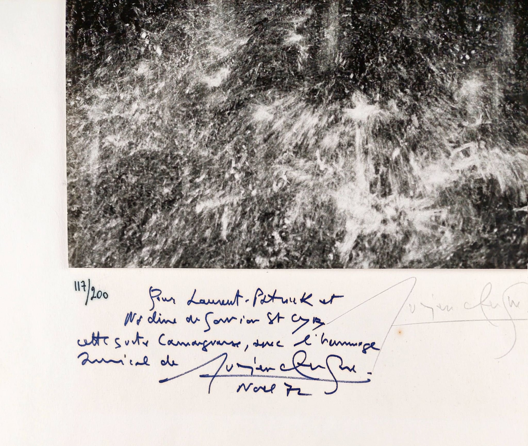 Photography, Lucien Clergue “naked woman under the waterfall”, silver print signed and dated