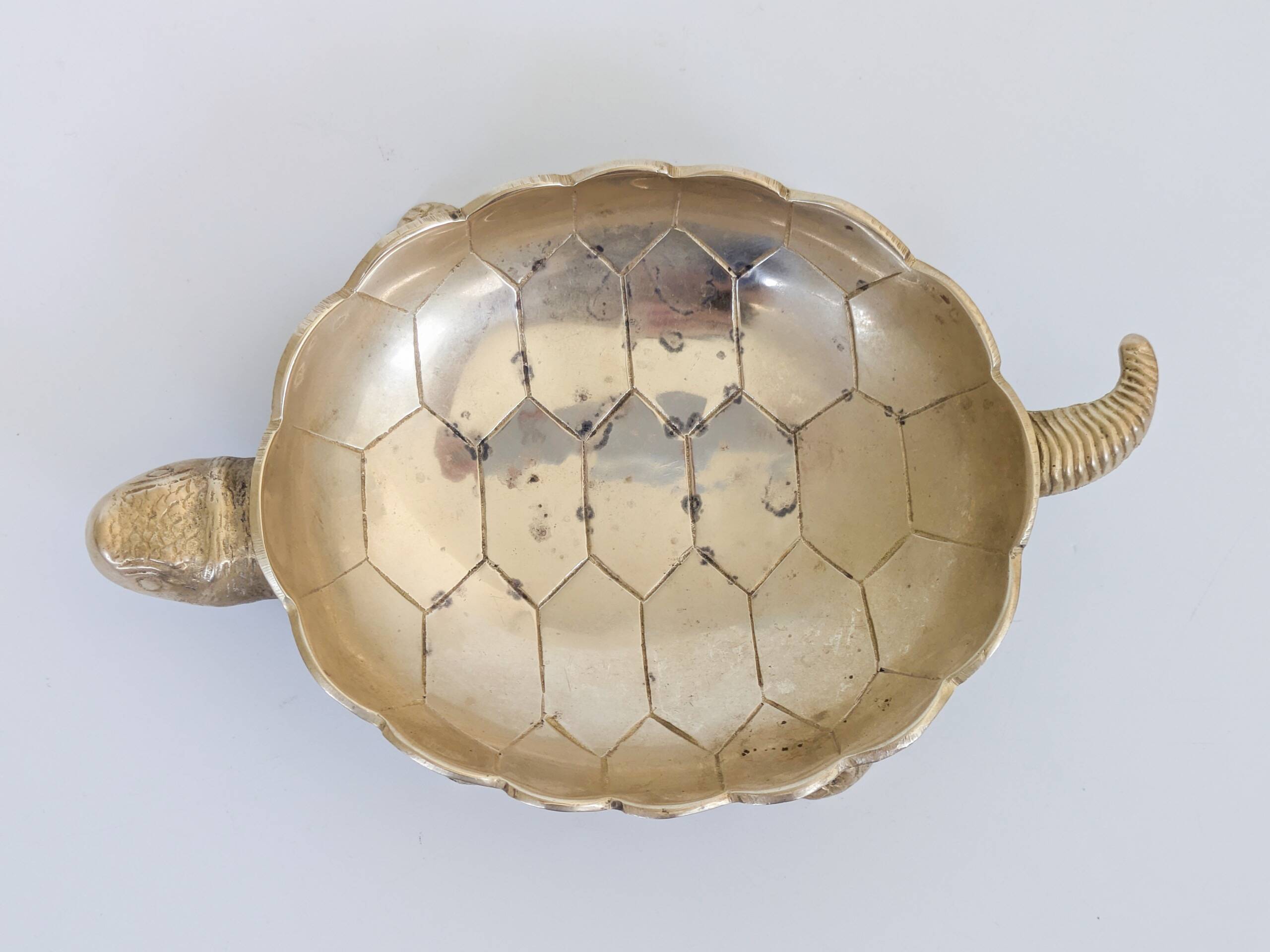 Vide Poche Tortue Laiton Vintage Hollywood Regency