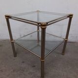 Table d'appoint vintage en verre