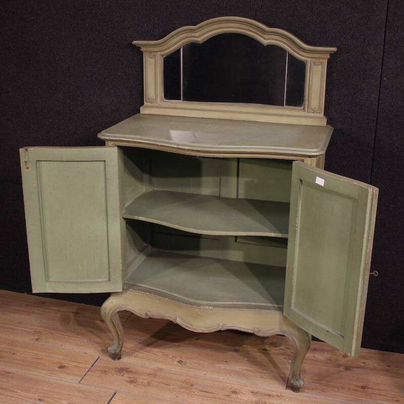 Buffet laqué italien du 20e siècle avec miroir