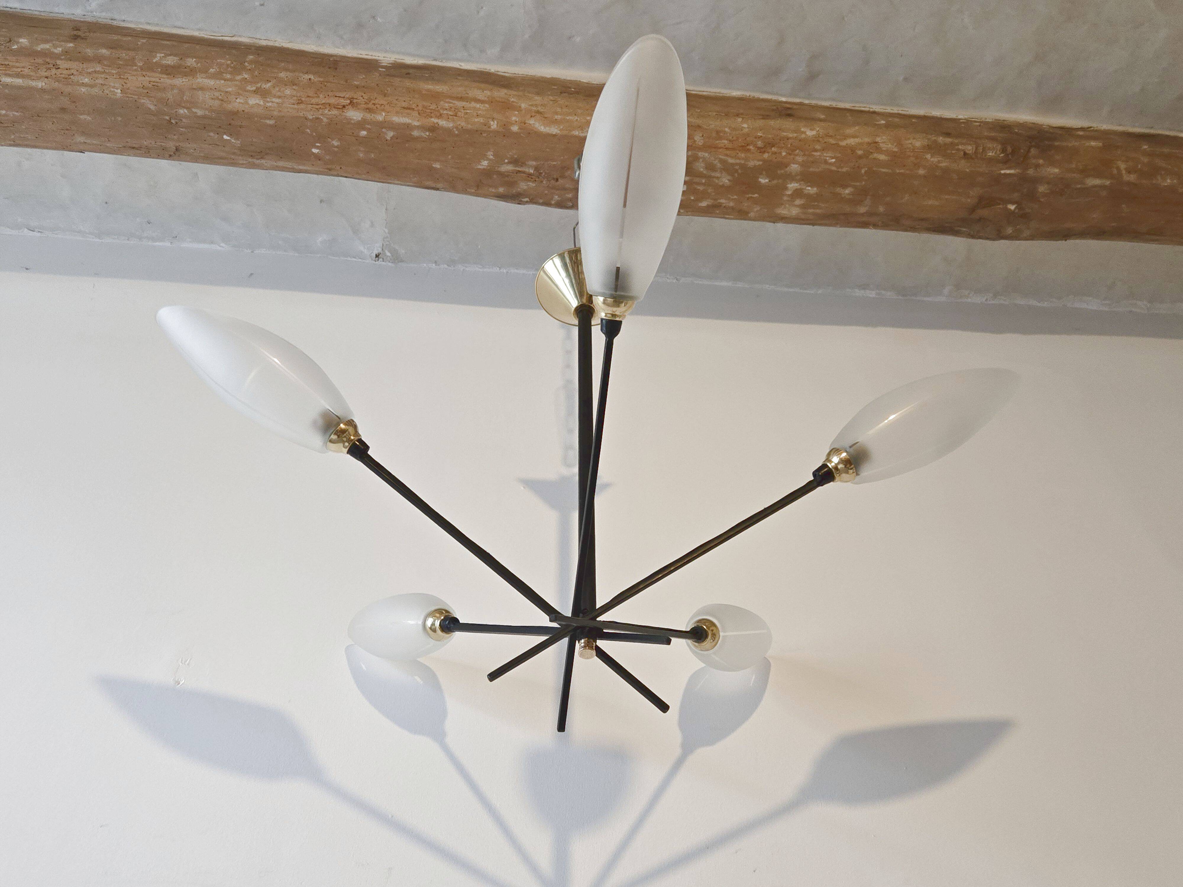 Vintage Mikado pendant chandelier 1950