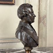 Bronze bust of Admiral Hucos, signed Dubray 1854