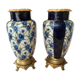 Paire de vases en fïence XIXe siècle