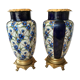 Pair of vases in 19th century fïence