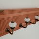 Wall coat rack 40 cm – 4 ceramic hooks | Vintage style