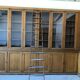 Large corner bookcase or pair of oak bookcases