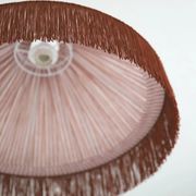 Suspension bella — rayures terra, franges bohème
