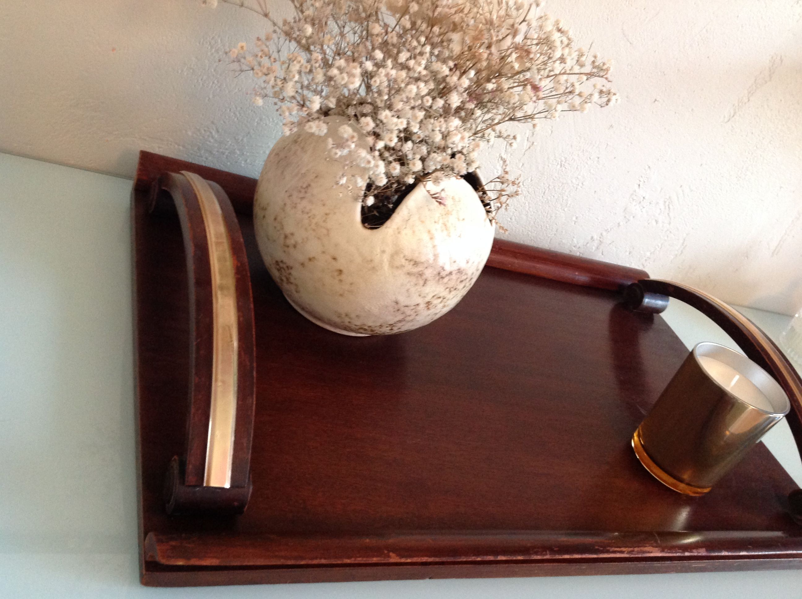 Wooden top art deco style / vintage 40s-50s
