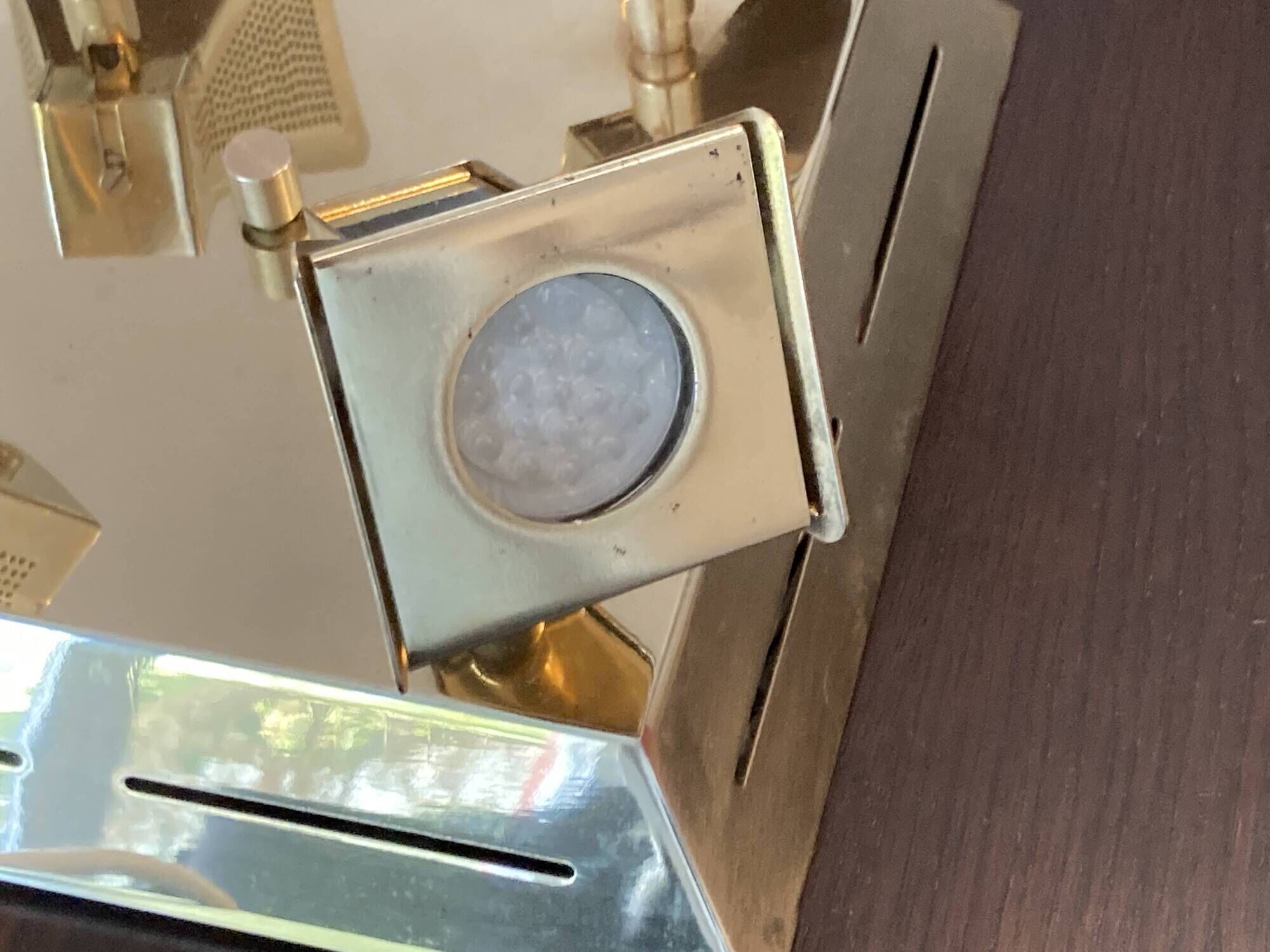 Vintage brass ceiling light OMI – Space Age design from the 1970s