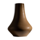 Minimalist curved stoneware vase in matte sand finish